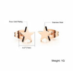 Mini Rose Gold Star Earrings - Image 2
