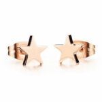 Mini Rose Gold Star Earrings