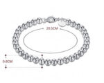 Silver Beaded Bracelet - Image 2
