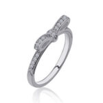 Silver Cubic Zirconia Bow Ring