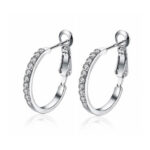 Small Rhinestone Hoop Earrings