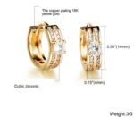 Small Solitaire Rhinestone Earrings - Image 2