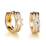 Small Solitaire Rhinestone Earrings
