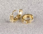 Small Solitaire Rhinestone Earrings - Image 4