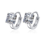 Square Stud Hoop Earrings