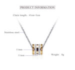 Stainless Steel Cubic Zirconia Necklace - Image 3