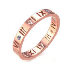 Stainless Steel CZ Roman Numeral Ring