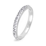 Stainless Steel Eternity Cubic Zirconia Ring