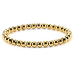 Gold Beaded Elastic Bracelet
