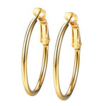 Stainless Steel Gold Hoop Earrings