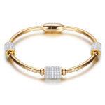 Stainless Steel Gold Magnetic Bracelet
