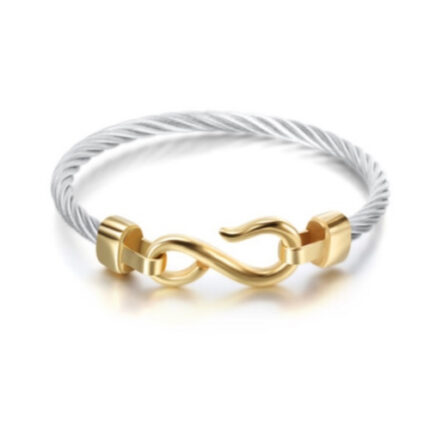Stainless Steel Hook Cable Bracelet