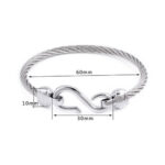 Stainless Steel Hook Cable Bracelet - Image 2
