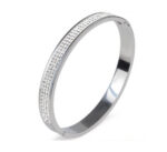 Stainless Steel 3 Row Rhinestone Bracelet - Image 2