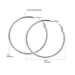 Stainless Steel Hoop Earrings - Image 2