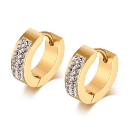 Stainless Steel Gold Hoop Earrings