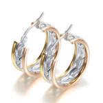 Three Tone Hoop Earring