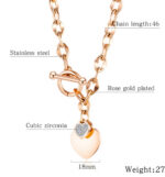 T Bar Heart Necklace - Image 2