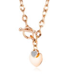 T Bar Heart Necklace