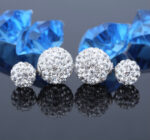 .925 Sterling Silver Double Sided Shamballa Stud Earrings - Image 3