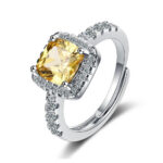 Cushion Cut Adjustable Ring